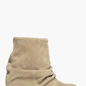 Stivaletto anfibio alla caviglia Megan 1350 in camoscio taupè