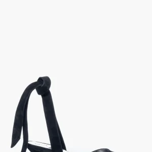 Décolleté Ginevra 2 camoscio nero con laccio