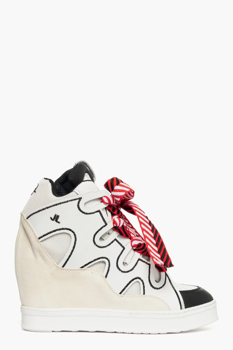 Sneakers Cambridge Upp Black & Red by Jammers London con Zeppa