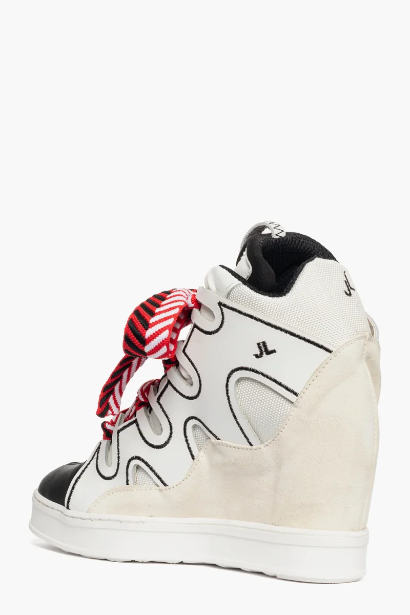 Sneakers Cambridge Upp Black & Red by Jammers London con Zeppa - immagine 5