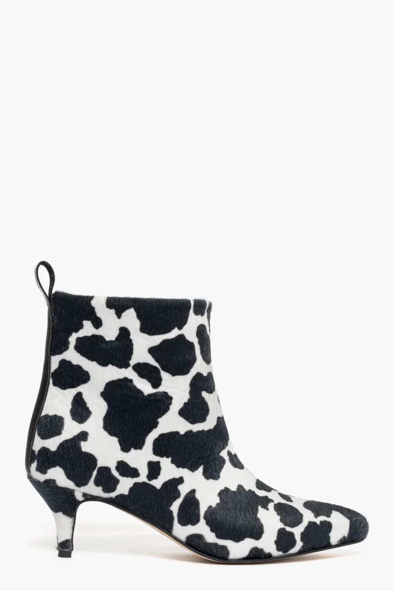 Tronchetti 2504 in cavallino mucca bianco/nero