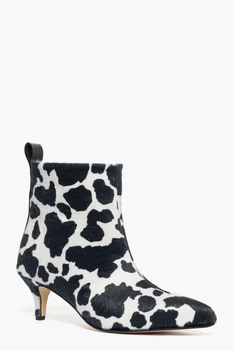 Tronchetti 2504 in cavallino mucca bianco/nero - immagine 3