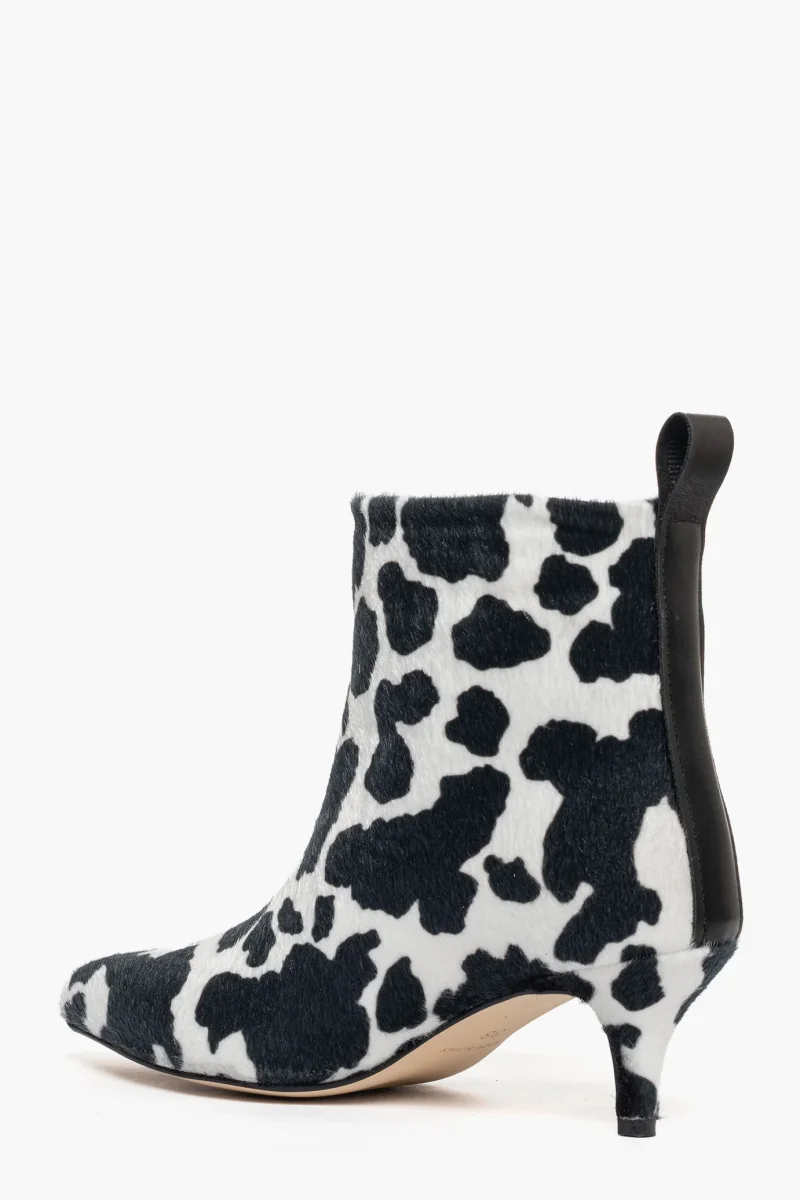 Tronchetti 2504 in cavallino mucca bianco/nero - immagine 5