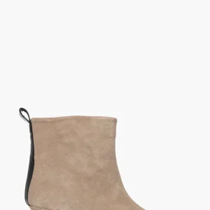 Stivaletti 2504 camoscio taupè e riporto pelle nero