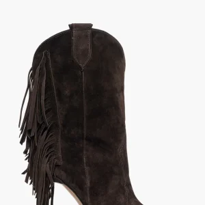 Stivaletti Sidney 14 camoscio cioccolato con frange