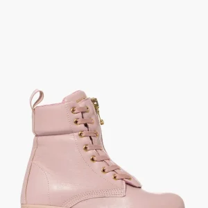 Stivaletti Total Oxford 74 lacci e zip pelle rosa confetto