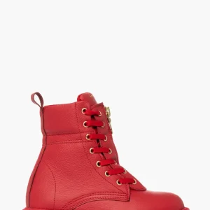 Stivaletti Total Oxford 74 lacci e zip pelle rosso Jammers London