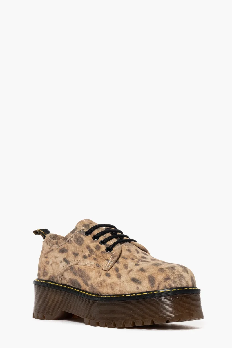 Scarpa camoscio animalier Oxford 2 - immagine 3