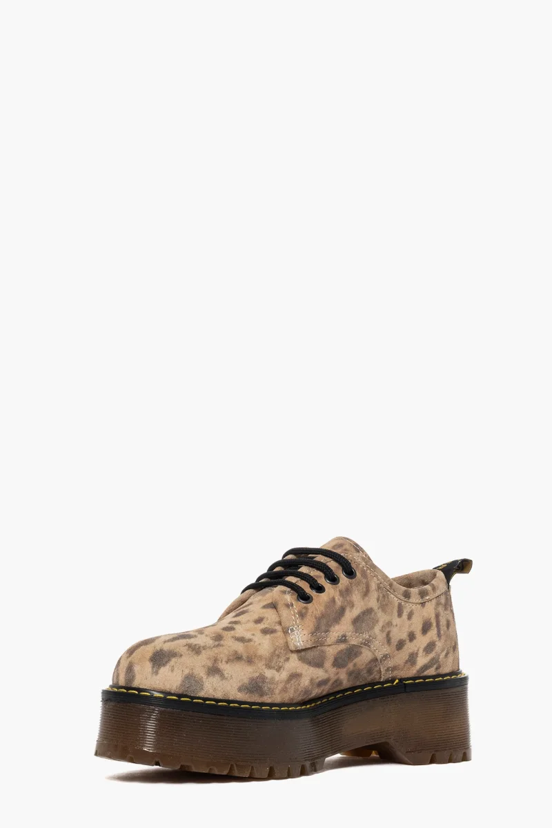 Scarpa camoscio animalier Oxford 2 - immagine 4