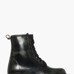 Stivaletti Oxford abrasivato pelle verde