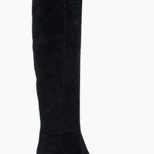 Stivali sopra al ginocchio camoscio nero Agua 100