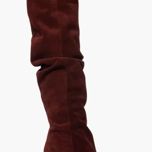 Stivale sopra al ginocchio camoscio bordeaux Love Jennifer