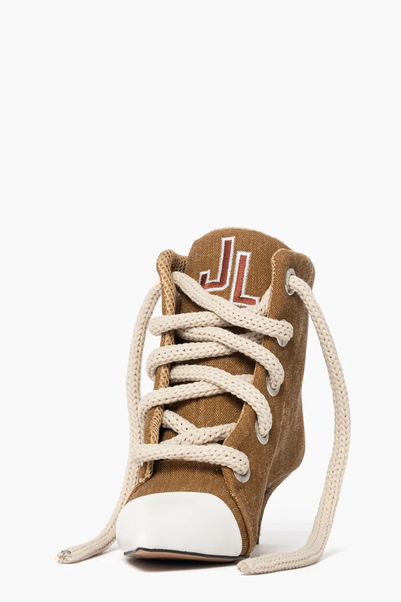 Stivaletti denim cuoio con lacci College - immagine 4