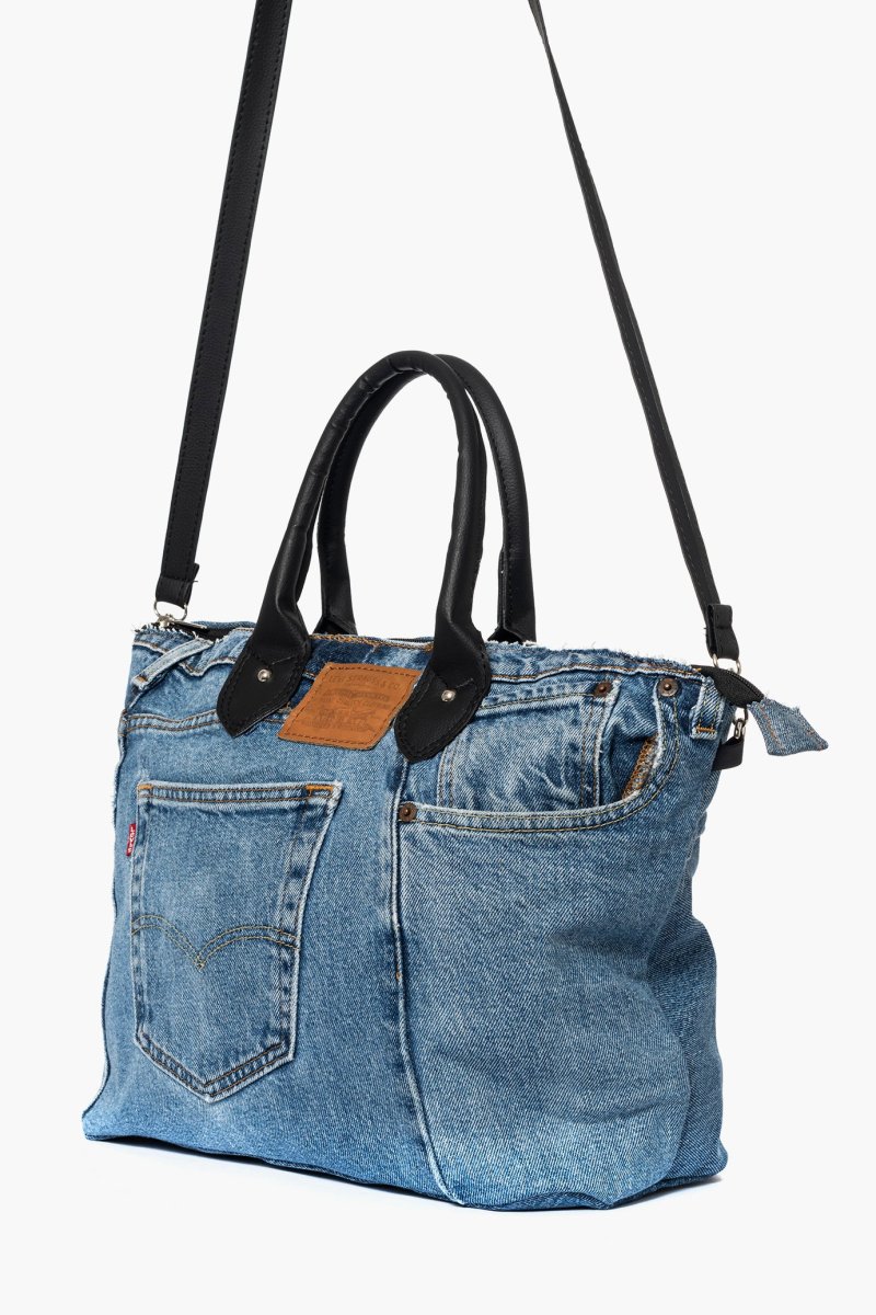 Borsa Elena in jeans e nero - immagine 3