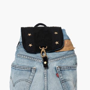 Zaino jeans e nero con stelle Star