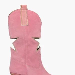 Stivali camoscio rosa Irene Stella