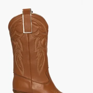 Stivali Irene Mers pelle cuoio con ricamo