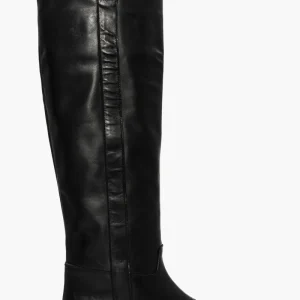 Stivale pelle nero con ricamo 281