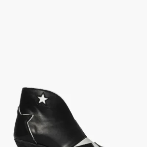 Stivaletti Stephan Star pelle nero e bianco