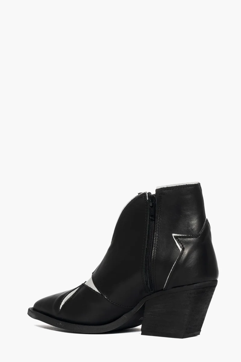Stivaletti Stephan Star pelle nero e bianco - immagine 5