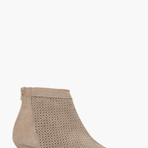 Tronchetti camoscio taupè 2502 traforati