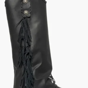 Stivale Roma 33 con risvolto rialzo e frange