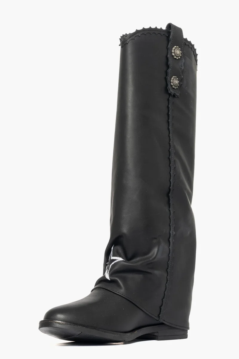 Stivale Roma 33 con risvolto rialzo e frange - immagine 4