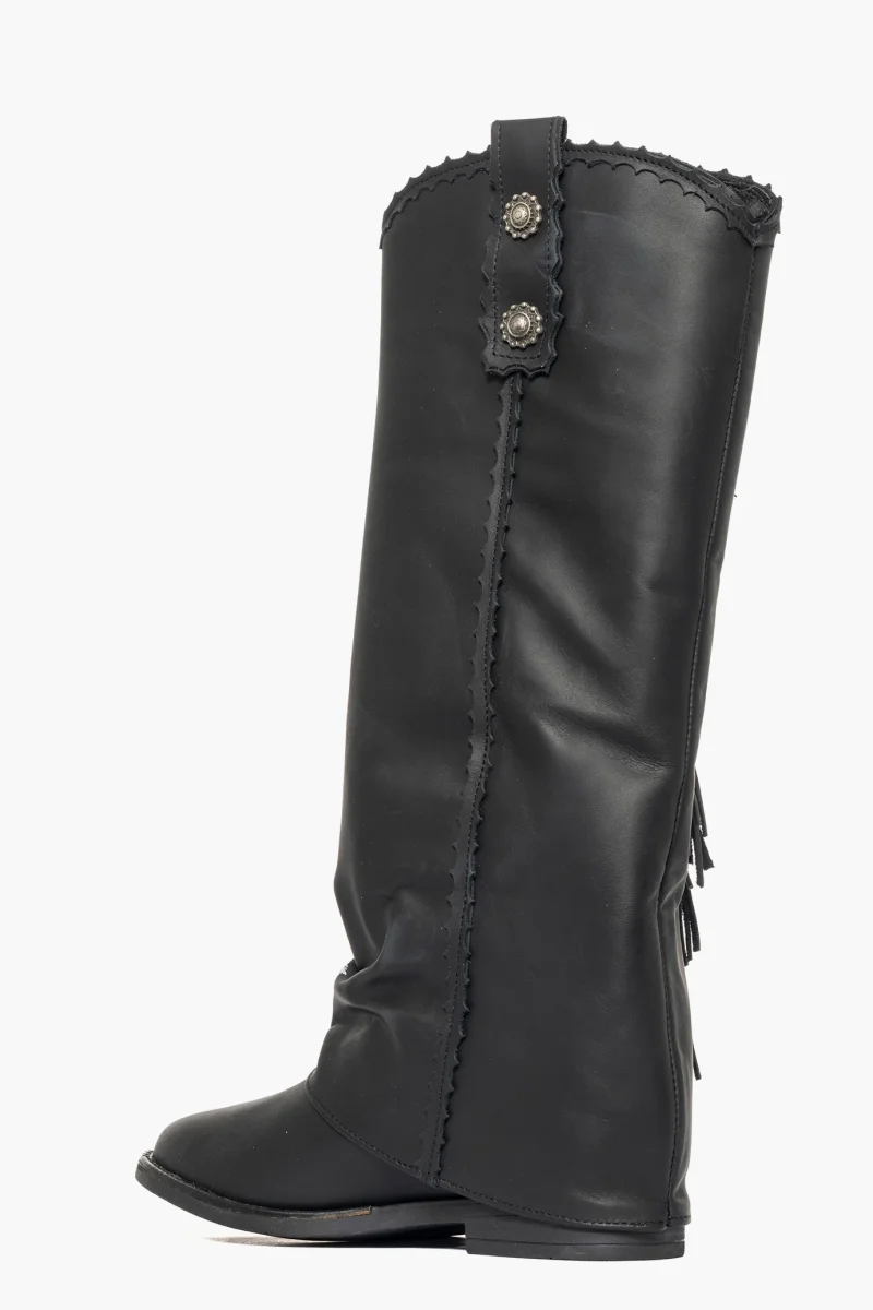 Stivale Roma 33 con risvolto rialzo e frange - immagine 5