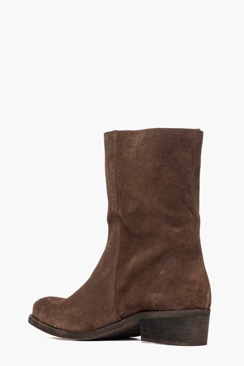 Stivaletti Tex11 camoscio cioccolato e rete marrone - immagine 5