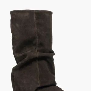 Stivali anfibio Megan 1349 in camoscio cioccolato