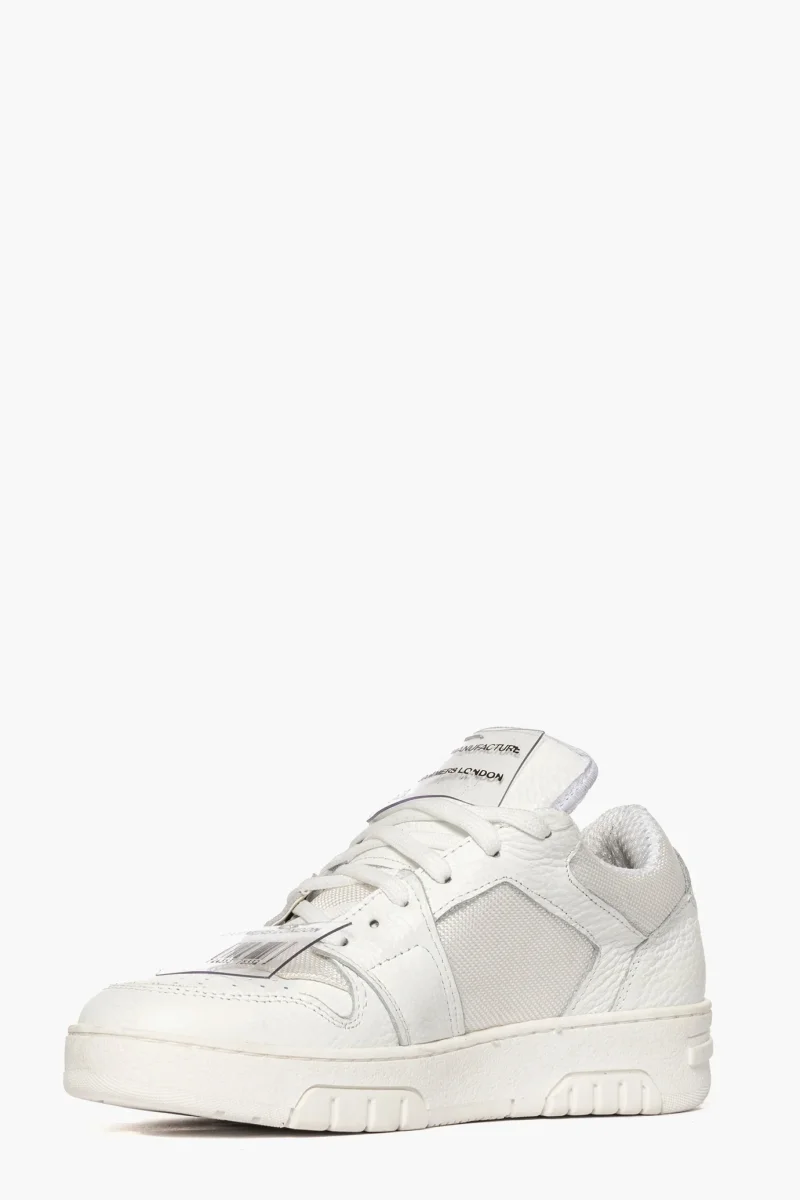 Sneakers Cambridge on pelle bianco etichetta trasparente - immagine 4