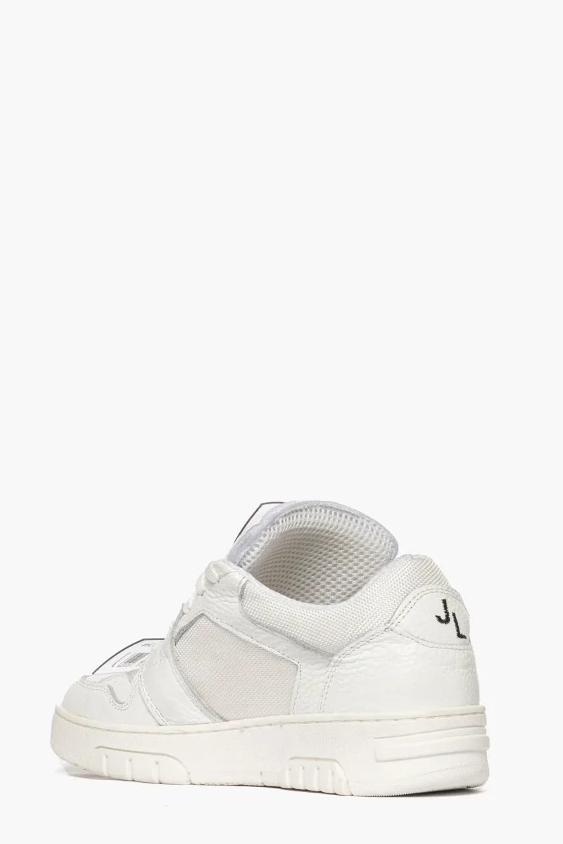 Sneakers Cambridge on pelle bianco etichetta trasparente - immagine 5