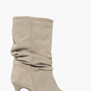 Stivaletti Gilda 20 aggrappati camoscio taupè