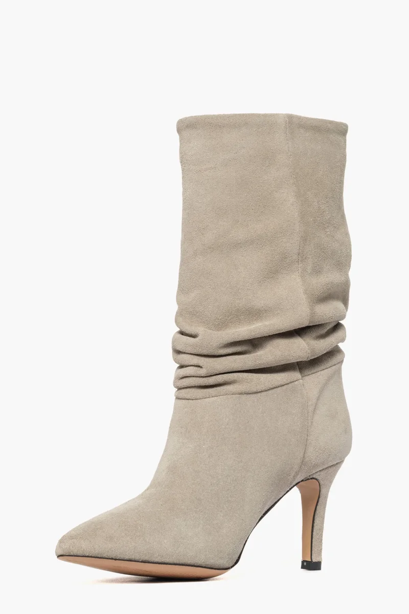 Stivaletti Gilda 20 aggrappati camoscio taupè - immagine 4