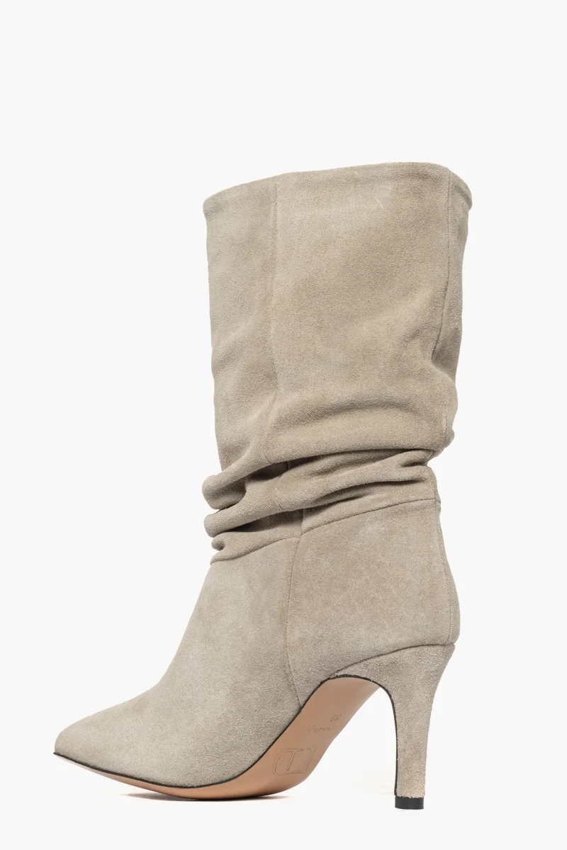 Stivaletti Gilda 20 aggrappati camoscio taupè - immagine 5