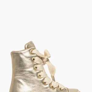 Sneakers Tore Over pelle oro laccio doppio