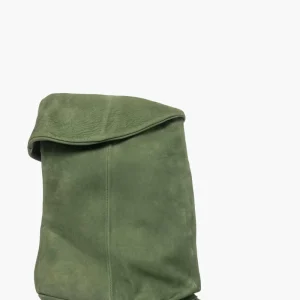 Stivaletti con risvolto nabuk verde militare Angel 12