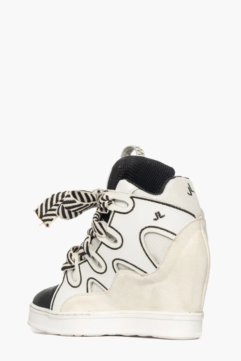 Sneakers Cambridge Upp Black & White by Jammers London con Zeppa - immagine 5