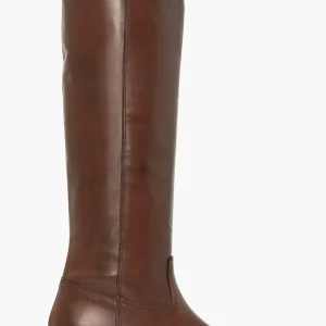 Stivali pelle marrone con rialzo Roma v 89