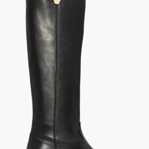 Stivale con rialzo accessorio oro pelle nero Roma v 90