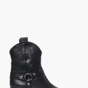 Stivaletti Oldwest 16 pelle nero e ganci