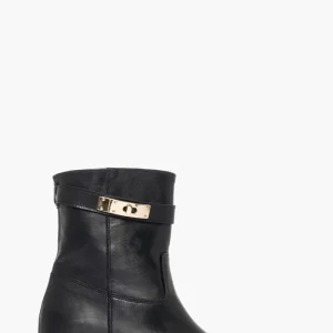 Stivaletti pelle nero con cintura Londra 8