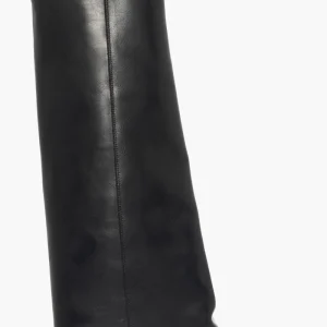 Stivale con risvolto e rialzo interno pelle nero Roma 2025