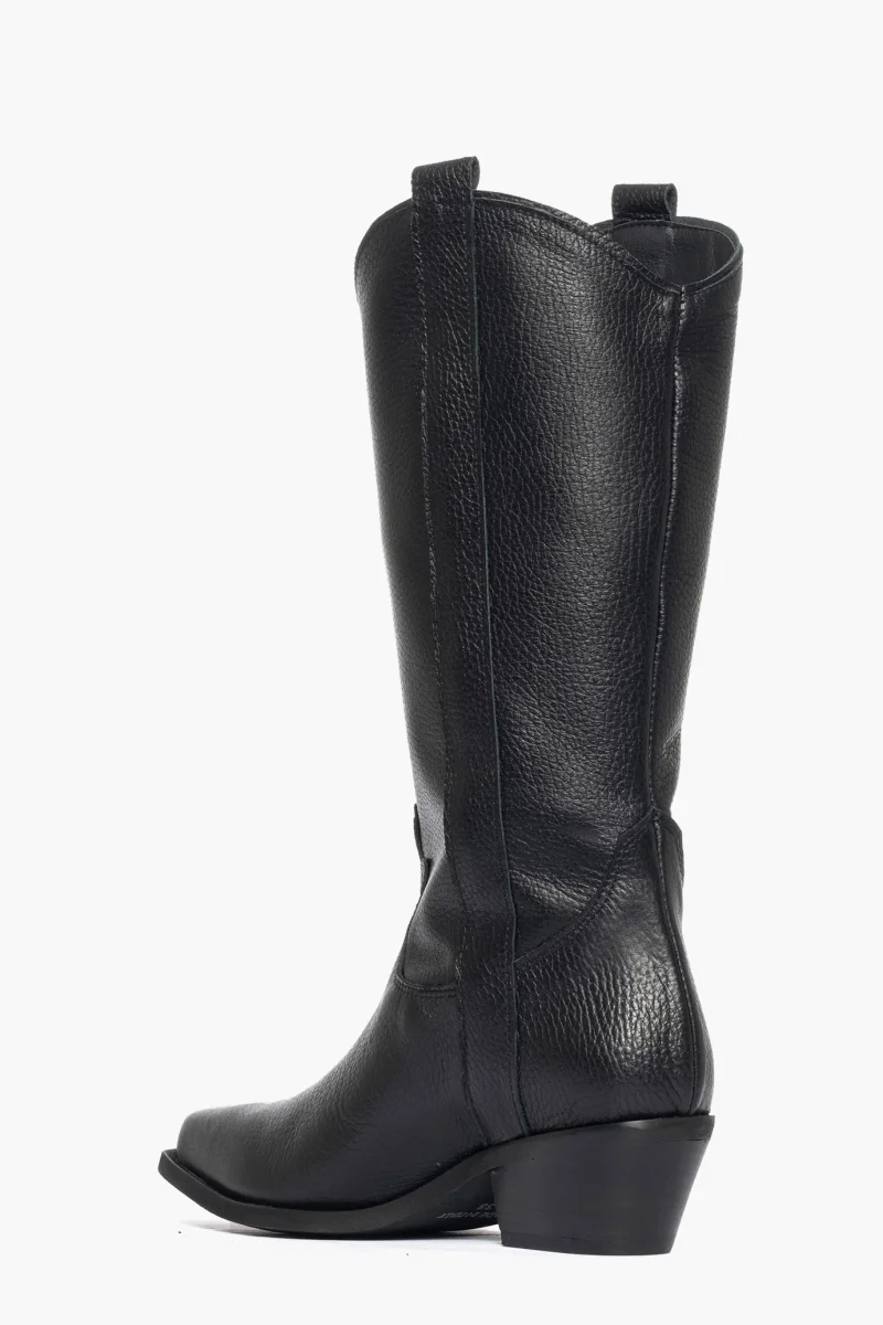 Stivali Oldwest 2 pelle nero spazzolato - immagine 5