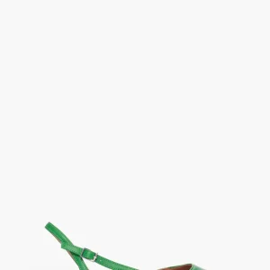 Ballerina Sole 03 pelle verde e nero