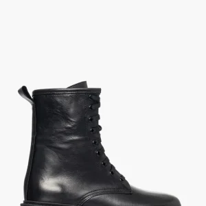 Stivaletti pelle nero con lacci Boomerang 10