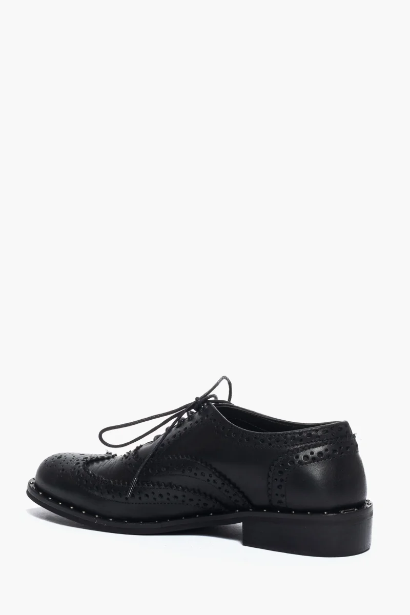 Francesina in pelle nero con lacci Eleonora Lia Diva - immagine 5