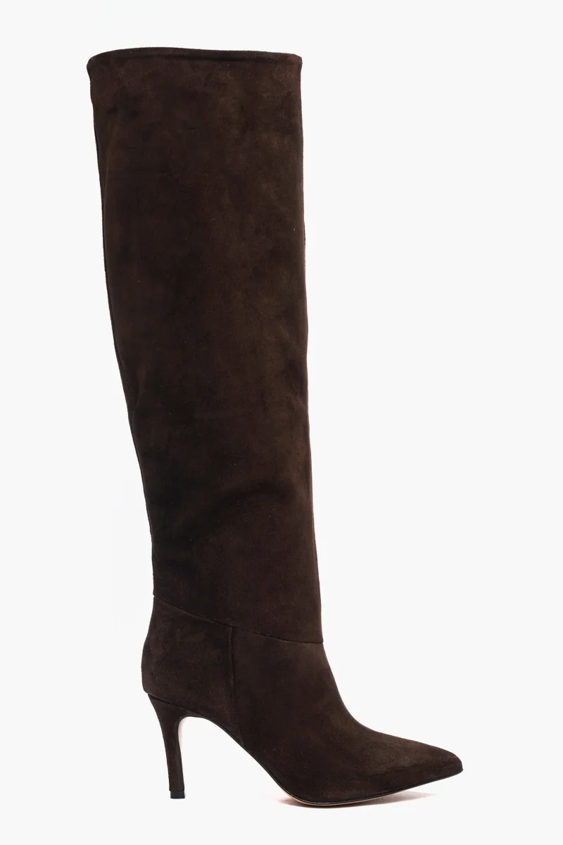 Stivali Gilda 16 camoscio cioccolato
