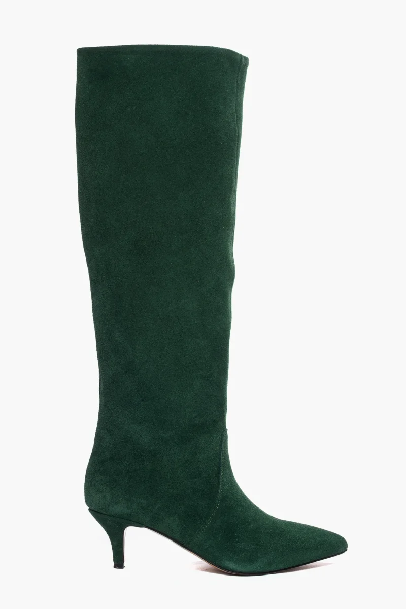 Stivali al ginocchio camoscio verde Agua Lia Diva