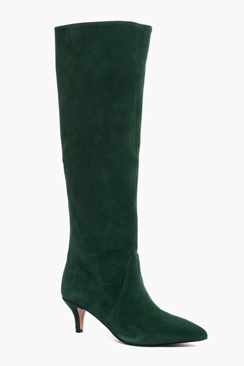 Stivali al ginocchio camoscio verde Agua Lia Diva - immagine 3